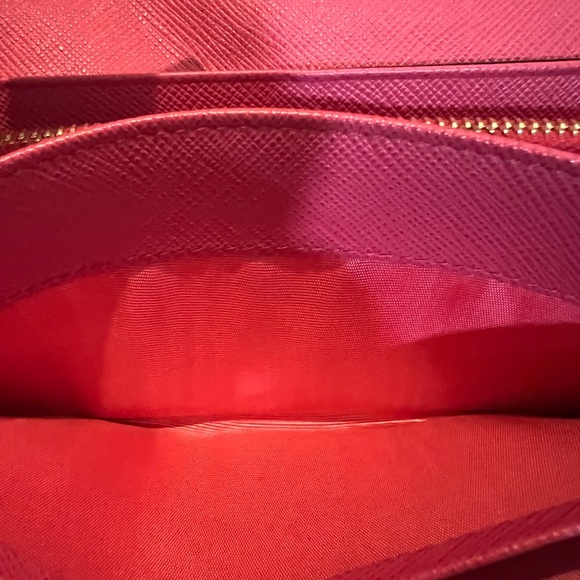 💯Authentic Prada Leather Saffiano Pink Peonia-Begonia Wallet - Picture 14 of 15